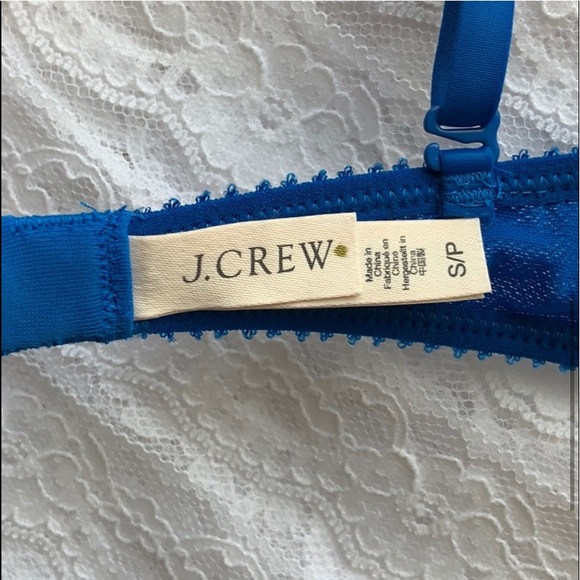 ☀️NWT J. Crew Blue Point D'Esprit French Bralette - Picture 5 of 9